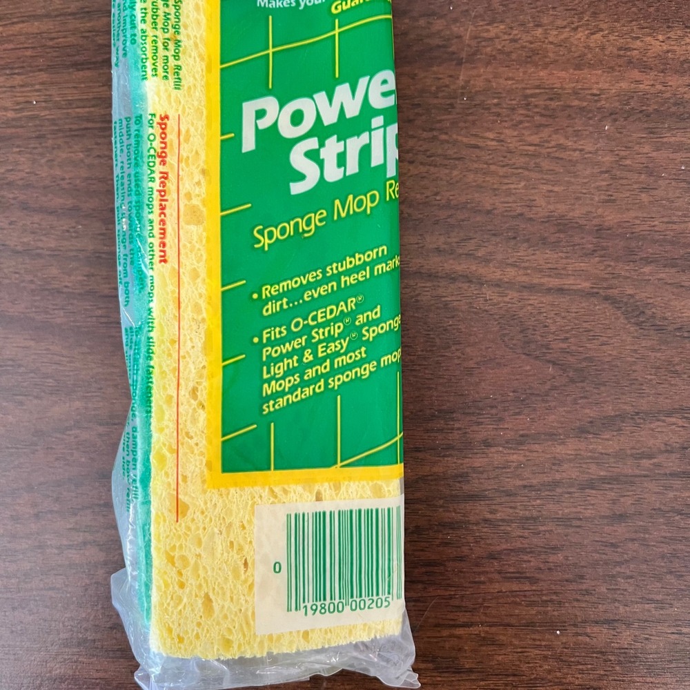 Power Strip Sponge Mop Refill Fits O-Cedar Light & Easy Yellow Green Scrubber